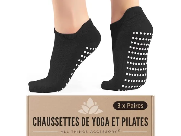 All Things Accessory chaussettes yoga Pilates grip respirantes