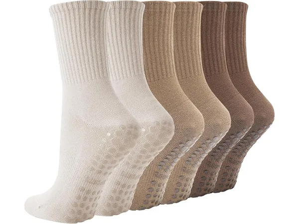 BISOUSOX chaussettes antidérapantes femme yoga Pilates